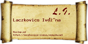 Laczkovics Ivána névjegykártya